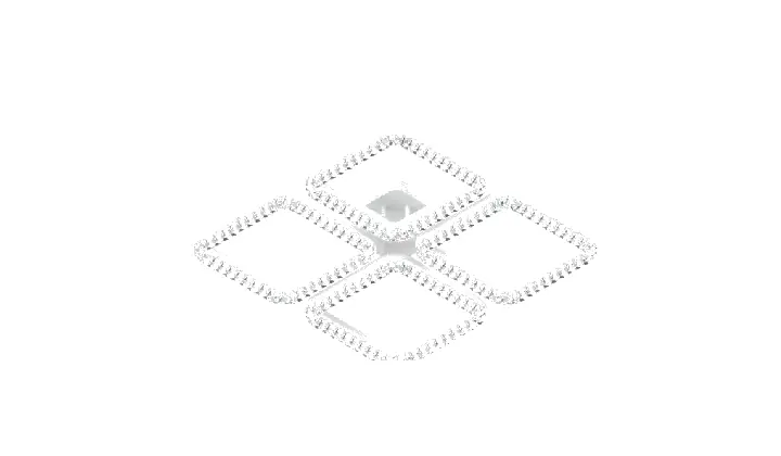 LI9848B-4 acrylic chandelier