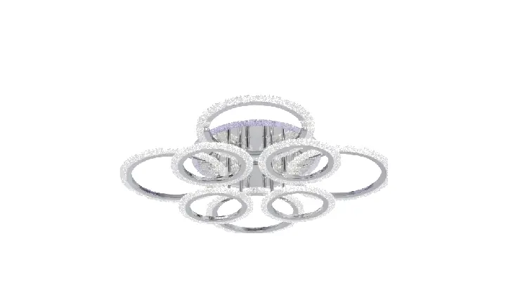 LI8447C-4+4A Silver acrylic chandelier