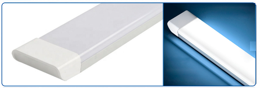 Matte LED linear fixtures with rounded end caps