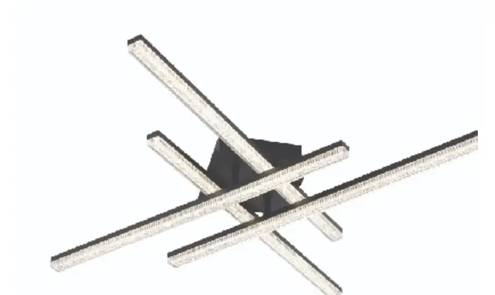 DK6597B-4 linear LED ceiling light