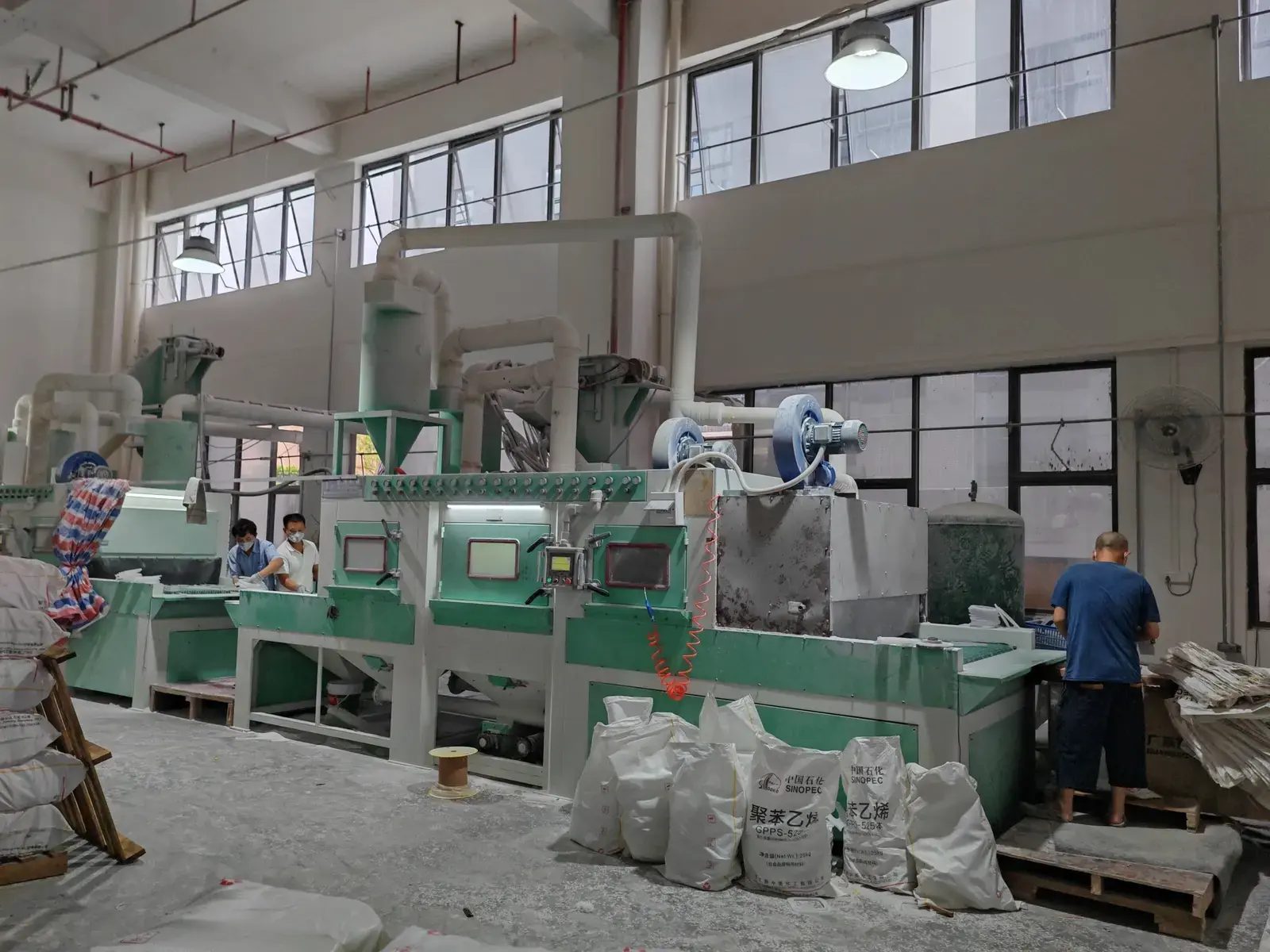Industrial equipment processing acrylic lighting components