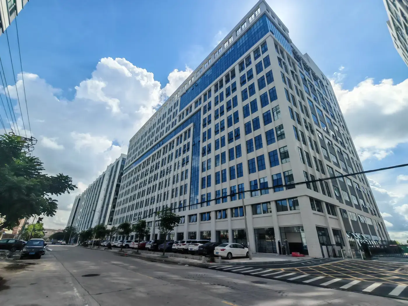 Corner view of the decorative lighting production building
