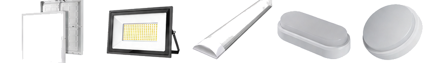 Commercial LED lighting product range without background