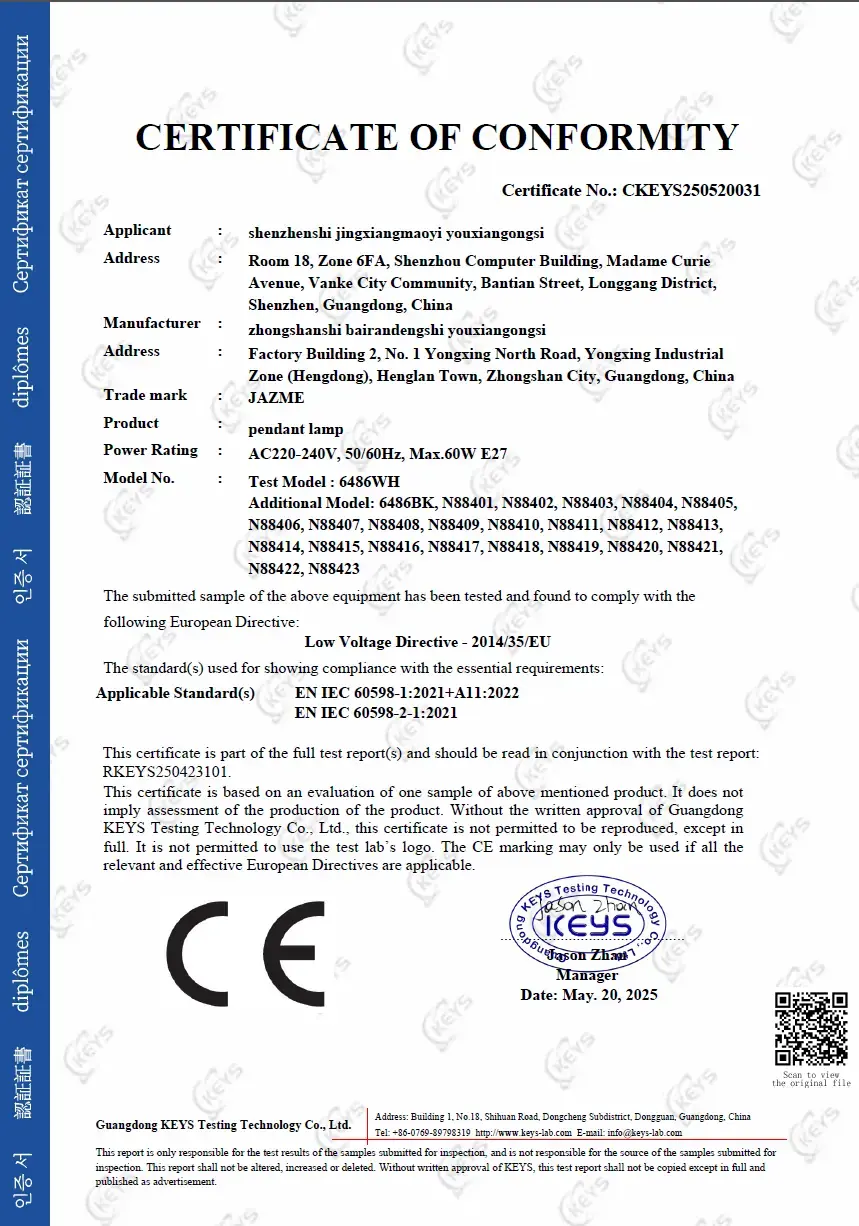 BAIRAN and SOAI European compliance certificate 4