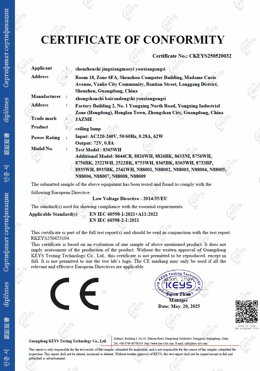 BAIRAN and SOAI European compliance certificate 7