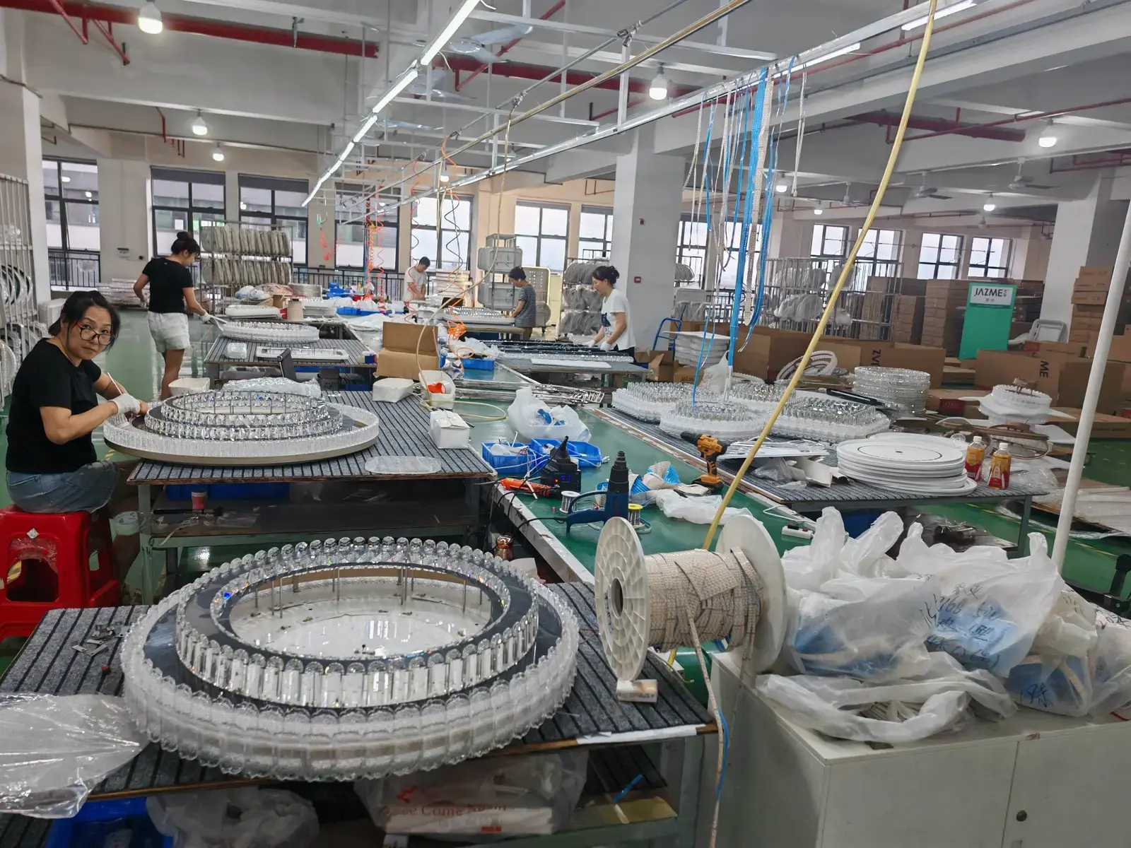 Crystal chandelier component preparation