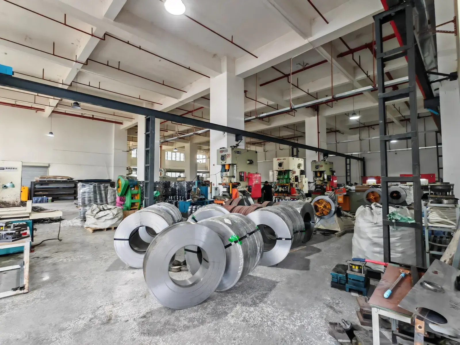 Sheet metal coils prepared for lighting housing production
