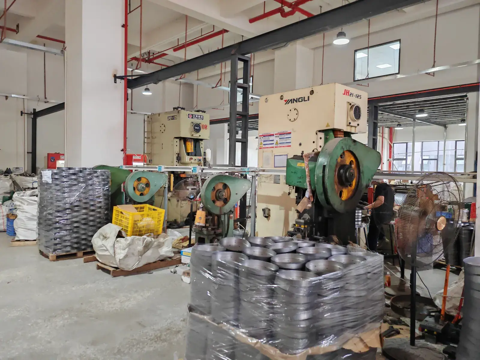 BAIRAN and SOAI metal stamping presses and finished lighting housings