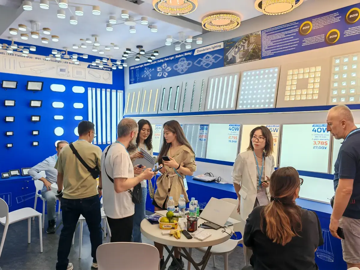 Visitors meeting the SOAI team at an exhibition