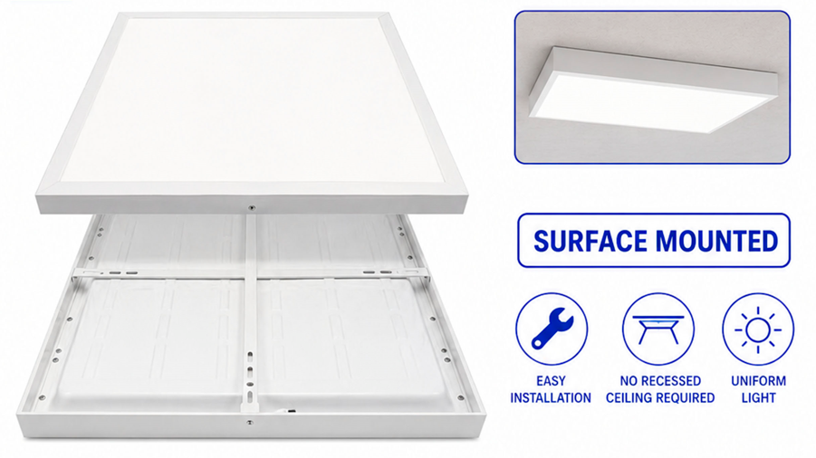 Surface mounted LED panel